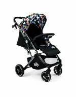 GOLDEN BEE Choco Joy Stylish Baby Stroller/Parm - Lightweight Travel Friendly Stroller | 5 Point Safety Harness | Detachable Food Tray Stroller for Baby Boy and Girl Age 0 to 3 Years (Black Dreamer)