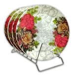 INPRO Melamine (Pack Of 4) Dinner Plates: Lightweight and Easy to Clean | Melamine Round 10 Inch Dinner Plate / Kitchen crockery/ Full Plate/ Round Plate / Lunch Plate / Floral Plate / Melamine Plates