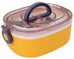 Toyshine Lunch Box Thermal Stainless Steel 1000 ml Insulation Brunch Munch Box - Yellow
