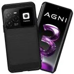 Knotyy Back Cover for Lava Agni 3 5G (Black, Flexible, Silicon, Pack of: 1)