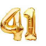 Party Midlinkerz Plastic 16 inch Golden Birthday and Anniversary Foil Number Helium Balloons