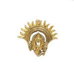 KridayKraft Prince Home Decor & Gifts Metal Golden Ganesha Wall Hanging Sculpture Lord Ganesh Idol Ganpati Lucky Feng Shui Wall Decor Arts,Religious Idol,Showpiece Figurines.
