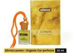 kdrive Car Air Freshener with Essential Oils Fragrance in Glass Bottle (Lemon) Car Freshener (10 ml)