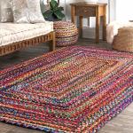 BUNAII Beautiful Home Multicolor Cotton Carpet (182 cm, X 274 cm, Rectangle)
