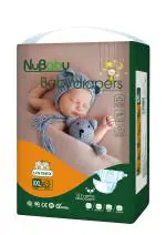 Nubaby Baby Diapers (XXL), 62 Count, above 15 kg jumbo upto 12 hours absorption,leakage Protection,Diaper 360 elastic waist design breathable material