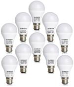 3A BRIGHT 9 Watt B22 Round LED Bulb (Cool White, Pack of 10)