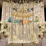 Festiko Eid Mubarak Combo (2 Pcs) Eid Mubarak Decoration Ramadan Party Decorations Supplies Eid Mubarak Banner, Fairy Light