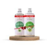 Naturrel Amla And Aloevera Juice | Made With Cold Pressed | Immunity Booster | Improve Hair, Skin & Eyes | Natural Source of Vitamin C with No Added Sugar | 2L - Pack of 2