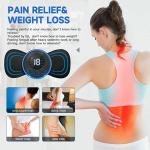 LEMBAR Body Massager Machine for Pain Relief Wireless Massager 8 Mode & 19 Strength Level EMS Massager Mini Massager Butterfly Massager for Shoulder Legs Massage Neck Massager Back Massager