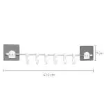 MAPPERZ Industrial Rod Clothes Rack Hanger 36.2CM ,Multi-purpose Wall Mounted Steel Garment Rod,Heavy Duty Detachable Hanging Clothes Rack for Closet Rod With Self Adhesive Hook, For Kitchen And Other, Pack Of 1