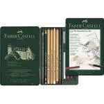 Faber Castell 112975 12 Pitt Monochrome Set