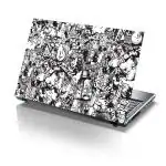 PIXELARTZ Black & White Abstract Graffiti Laptop Skin HD Quality 15.6 Inches MultiColor