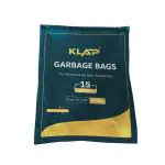 KLAP Garbage-Dustbin Bag | Leak Proof Material | Tear Resistant | Kitchen Garbage Bag | Easy Disposal Dustbin Garbage Bags | 15 bags | Black (Small - Pack of 1) | Buy 2 and Get 1 Free