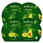 MasKing Superfood Avocado Sheet Mask for Skin Brightening, Hydrating for Women & Men, Pack of 4