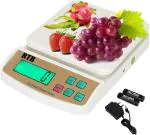 INDICUL Electronic Digital LCD Kitchen Weight Machine for Measuring Fruits, Shop, Food, Vegetable, Vajan, Offer, Kata for Grocery White 1 g-10 kg