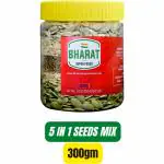 Bharat Super Foods 5 in 1 Premium Raw Mix Seeds for Eating - Sunflower, Pumpkin, Flax, Watermelon &, Muskmelon Seed- All Equal - 300 gm