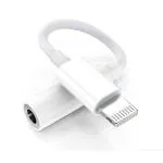 Hespa Lightning to 3.5 mm Headphone Jack Adapter for iPhone - Audio Cable Dongle