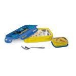 MILTON Steely Prime Insulated Inner Stainless Steel Small Tiffin Box, 400 ml, with Inner Container, 80 ml and Spoon, Yellow | Food Grade | Easy to Carry | Easy to Clean | Leak Proof | Kids Lunch Box