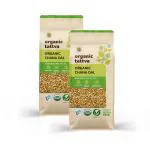 Organic Tattva, Organic Roasted Chana Dal 500G | Roasted Bengalgram Dal | Rich in Protein | Naturally Gluten Free | Unpolished Dal | Pesticide and Chemical Free | Pack of 2