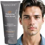 Mancode Polishing Rice Scrub 100ml | Enriched With Coconut Water | For Exfoliates and Brightens Skin | For All Skin Type | Scrub For Men & Women | Pack Of 1