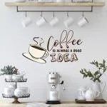 Vasl Paper White Coffee Inspired Wall Stickers