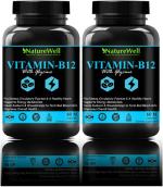 Naturewell Organic B Complex Vitamins B12 And Biotin For Hair And Energy Ultra, 60 Capsules Each (Pack Of 2)