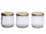 SAND DUNE Set of 3, 370 ml Each Storage Glass Jar|Storage Jar Containers/Barni for Kitchen.
