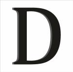 Bhikham Creation Black Wooden Alphabets And Numbers For Wall Decoration, D Printed - 9 Inch