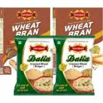 SARVOPARI Wheat Bran 500 Gm x 2 | Dalia 500 Gm x 2 (2 kg, Pack of 4)