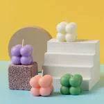 DEEPSEA Soy Wax, Paraffin Wax Smooth UnScented Mini Bubble Candles (Pack Of 4)