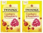 Twinings Cranberry & Raspberry Tea 4 Pack, 4 X 40 g