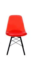 Sitwell Red Cafe Stool with Metal Stand