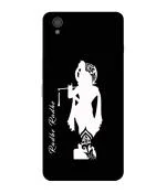 Bhaicover Oneplus X Black and White Polycarbonate Radha Krishna Mobile Phone Back Cover