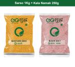 Goshudh Kala Namak 250g & Sarso 1Kg Combo Pack 1250g