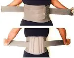 Misr Zone Fabric, Foam, Elastic, Iron Splint Grey Lumbosacral Belt Used Back Support And Lumbar Spondylitis - 28 - 48 Inch