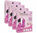MEDIBAR Anti Heel Full Length Waterproof Rubber Socks Moisturizing Silicon Heel Peny Socks Pain Relief Foot Care Protector For Men & Women - (Size-Medium)(7-8-9) Pink Pack of 4