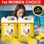BLISS & BLUSH Dishwash Liquid Yellow 10 Liter Combo pack of 2| Leaves No Residue| Baby & Pet Safe