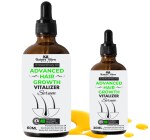Nature Glow Herbal Advanced Hair Growth Vitalizer Serum - Promotes Thicker, Fuller Hair, Strengthens Follicles, and Nourishes Scalp - Natural Formula -(30+60) ml