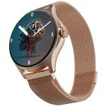 beatXP Sigma 1.38 inch HD Display Bluetooth Calling Smart Watch, Rotary Crown, 240 * 240px, 500 Nits, 60Hz Refresh Rate, 100+ Sports Modes, Always On Display, AI Voice Assistant (Gold Metal Magnetic)