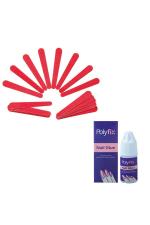 Sminakh Wood Quick Drying Nail Glue and Mini Nail File Bulk 16 Pieces