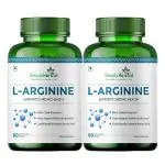 Simply Herbal L-Arginine Supplement 500 mg Pre- Post Workout for Men Women, Support Bone Muscle Building Amino Acid, Strength, Performance & Energy, Recovery, Immune System- 60 Tablets Each (Pack of 2)