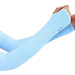 Auto Hub High Performance Arm Sleeves for Athletic Arm Sleeves Perfect for Cricket, Bike Riding, Cycling Lymphedema, Basketball, Baseball, Running & Outdoor Activities-Blue