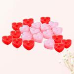 Puremazing Heart Tealight Candles | (Pink + Red) Rose Candles, Set of 20 | Soy Wax Tea Light | 3.5 Hours Burn Time | Non Toxic & Chemical Free |Candles for Valentines & Home Decoration