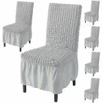 HOKIPO Bubble Chair Cover with Frills Set of 6 (AR-4616-B7*6)