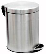 King International Silver Stainless Steel Pedal Dustbin with Bucket - 8 L (Pack of 2)