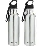 Butterfly Eco Stainless Steel 750 ML Water Bottle Pack of 2 Silver