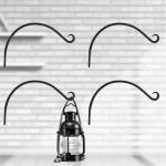 Shoptry Metal Wall Hook Hanging Plant Bracket Decorative Straight Plant Hanger For Pot Bird Feeder, Planters, Lantern, Macrame, Wind Chimes Outdoor And Indoor