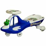 Goyal's Blue and White Plastic Swing Car with Frog Face for Kids