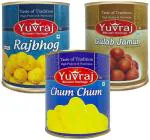 Yuvraj Cham Cham or Rajbhog & Gulab jamun Mithai combo pack 3 (1 KG x 3)