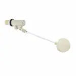 ENNIUS Ball Cock Set PTMT with Aluminium Rod and Ball, Durable Water Float Ballcock Valve for Flush Tank, Toilet Accessory for Home (Ivory, 20 mm) (Pack of 1)